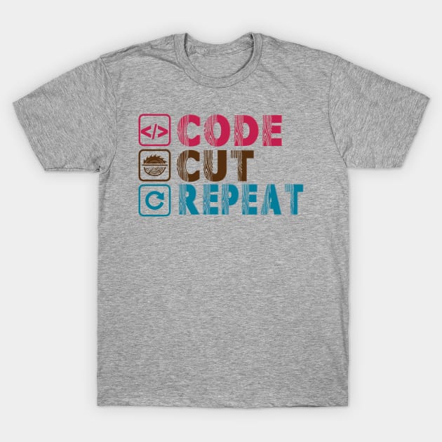 Code | Cut | Repeat T-Shirt by WoodWorking Plus Plus